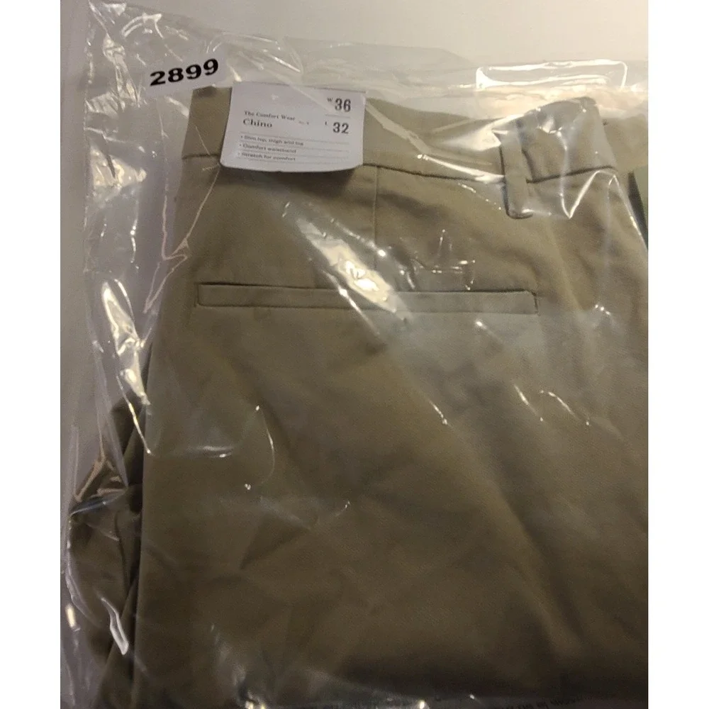Goodfellow & Co Men's Slim Fit Chino Pants Khaki Tan 36x32 Comfort Stretch New